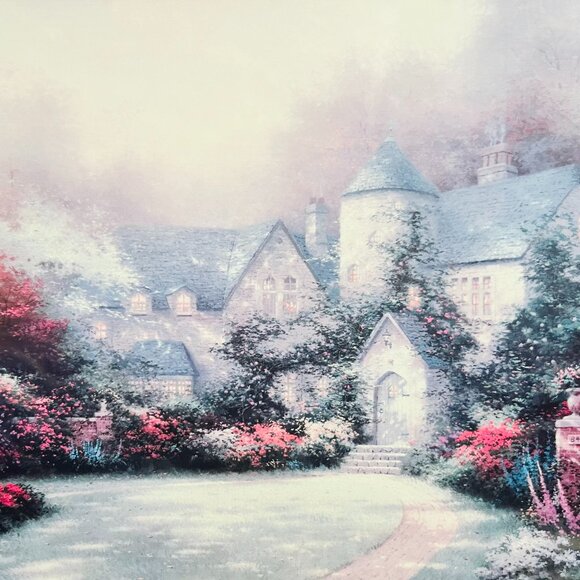 Print of "Beyond Autumn Gate: Morning at Ivycrest Manor" by Renowned American Ar - Picture 4 of 7